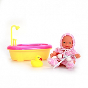 Пупс - Hello Kitty в ванночке, 10 см (Карапуз, U536-H43012-HELLO KITTYРозБелsim)